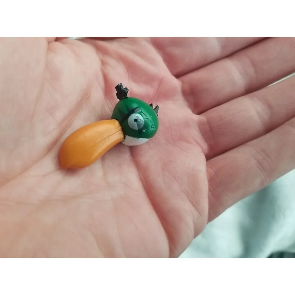 Rovio Angry Birds Toucan Green Bird Figure RARE 1.75